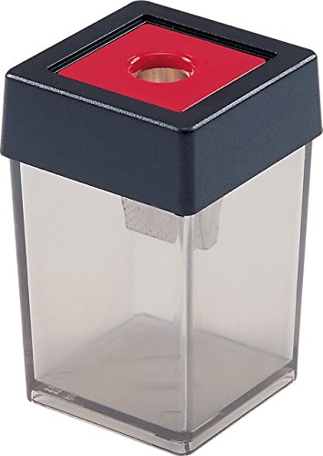 Dahle 53463 Anspitzer (Manual Pencil Sharpener, Rot, transparent, Metall) von Dahle