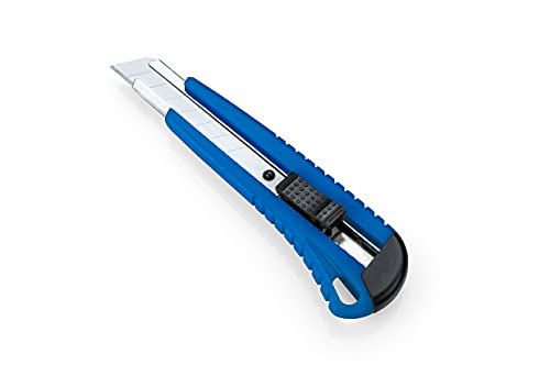 Dahle Basic Cutter (18 mm Abbrechklinge, Universalmesser und Bastelmesser für vielseitigen Einsatz, inkl. 2 Ersatzklingen) blau von Dahle