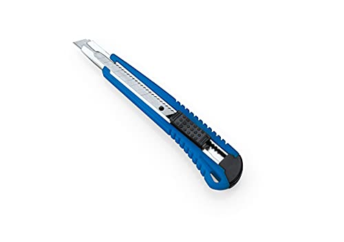 Dahle Basic Cutter (9 mm Abbrechklinge, Universalmesser und Bastelmesser für vielseitigen Einsatz) blau von Dahle