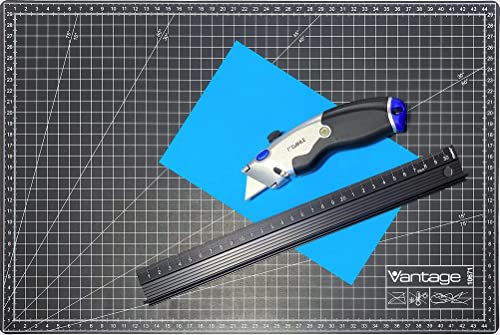 Dahle Cutting Set Schneidematte A3, 30 cm Schneidelineal und Heavy Duty Cuttermesser inkl. 3 Ersatzklingen von Dahle