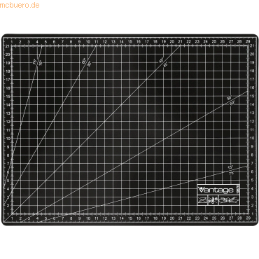 Dahle Schneidematte Vantage 10670 Kunststoff 30x22cm 3mm schwarz/schwa von Dahle