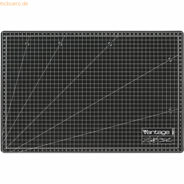 Dahle Schneidematte Vantage 10671 Kunststoff 45x30cm 3 mm schwarz/schw von Dahle