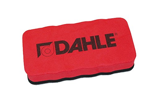 Dahle Whiteboard Schwamm (Magnetischer Wischer für Trockenreinigung auf vielen Oberflächen) rot, 1 Stück von Dahle