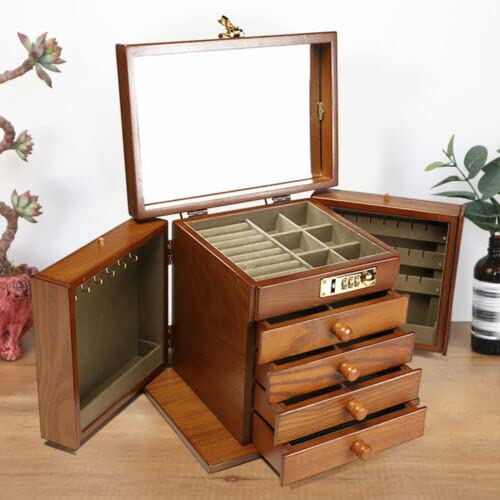 Schmuckschrank Vitrine Schatulle Holz GroßE 5Schichten SchmuckkäStchen Aus Mit Zahlenschloss Gift Schmuckaufbewahrung Groß Schmuckschatulle Schmuckkasten Schmuckbox Schmuck Organizer Schubladen Schmuckschrank Vitrine Schatulle Holz GroßE 5Schichten SchmuckkäStchen Aus Mit Zahlenschloss Gift Schmuckaufbewahrung Groß Schmuckschatulle Schmuckkasten Schmuckbox Schmuck Organizer Schubladen von DaiJiubu