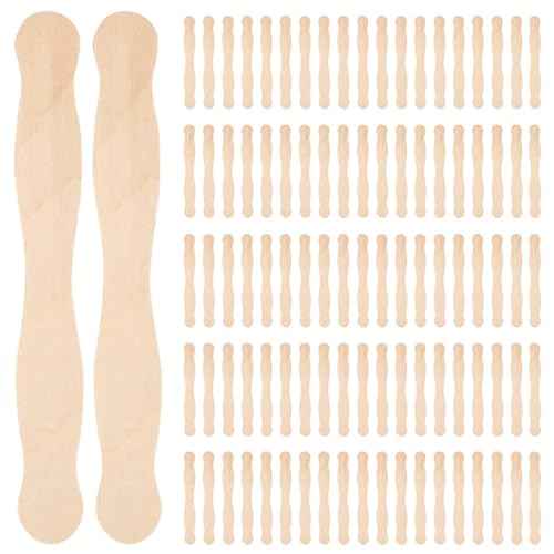Daijianbin 8-Fächergriffe Oder Holzspatel Oder Farbmischpaket, 200 Bastel-Eisstiele für DIY-Bastelzubehör-Set von Daijianbin