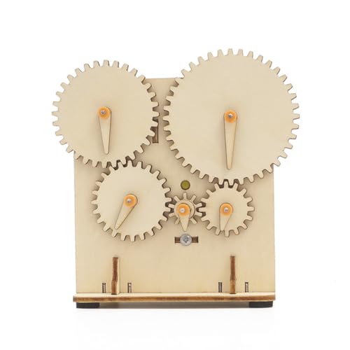 Daijianbin DIY Hölzernes Elektrisches Zahnrad-Wissenschaftsexperiment-Technologie-Puzzle-Set, Wie Abgebildet, 85 X 75 X 100 mm für Kinder von Daijianbin