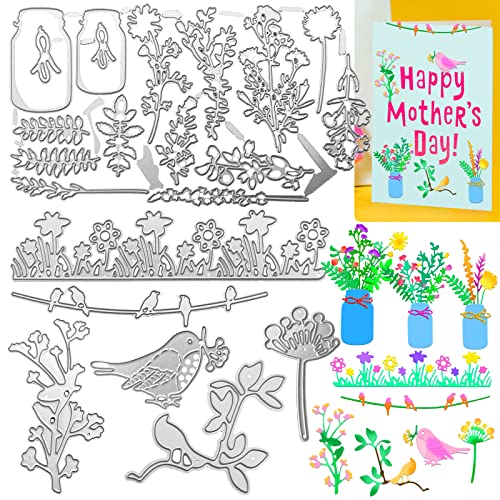 DailyTreasures 7 Stk Stanzschablone Scrapbooking, Scrapbooking Prägeschablonen Blätte Formen, Metall Stanzformen Vogel Blumen Stanzform Zweige, Stanzschablone für DIY Scrapbooking Album Karten DailyTreasures 7 Stk Stanzschablone Scrapbooking, Scrapbooking Prägeschablonen Blätte Formen, Metall Stanzformen Vogel Blumen Stanzform Zweige, Stanzschablone für DIY Scrapbooking Album Karten von Daily Treasures