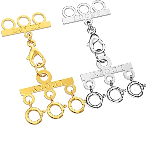 Dailyacc Lucky Necklace Layering Clasp 18K Gold and Silver Multi Strang Clasps for Stackable Necklaces Dailyacc Lucky Necklace Layering Clasp 18K Gold and Silver Multi Strang Clasps for Stackable Necklaces von Dailyacc