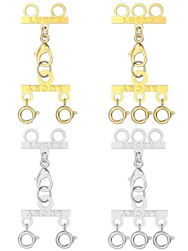 Dailyacc Lucky Necklace Layering Clasp 18K Gold and Silver Multi Strang Clasps for Stackable Necklaces Dailyacc Lucky Necklace Layering Clasp 18K Gold and Silver Multi Strang Clasps for Stackable Necklaces von Dailyacc