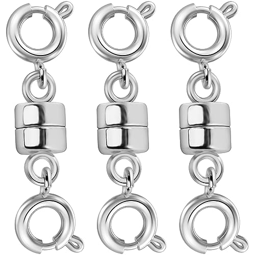 Dailyacc Magnetische Halskettenverschlüsse und Verschlüsse, doppelt offene Armbandverlängerung für Schmuckkonverter, Verschluss (14 Karat Gold, Silber) von Dailyacc