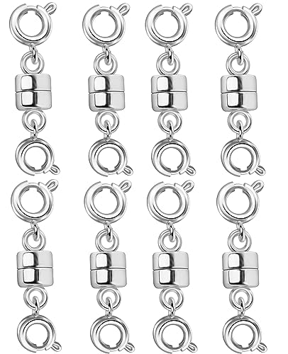 Dailyacc Magnetische Halskettenverschlüsse und Verschlüsse, doppelt offene Armbandverlängerung für Schmuckkonverter, Verschluss (14 Karat Gold, Silber) von Dailyacc