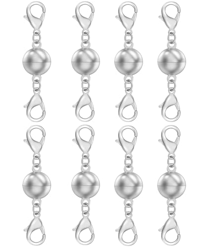 Dailyacc Magnetische Perlenverschlüsse und Verschlüsse, doppelter Karabinerverschluss für Schmuckkonverter und Armbandverlängerung von Dailyacc