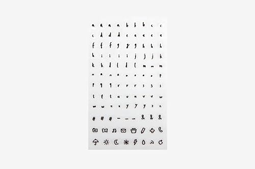 Dailylike Aufkleber PVC Daily Sticker Alphabet verschiedene Formen und Designs, 9 x 18,5 cm. von Dailylike