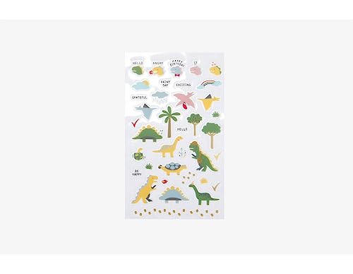 Dailylike Aufkleber PVC Daily Sticker Dinosaurier Formen und Designs sortiert 9 x 18,5 cm. von Dailylike