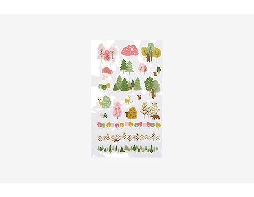 Dailylike Aufkleber PVC Daily Sticker Forest Formen und Designs, 9 x 18,5 cm. von Dailylike