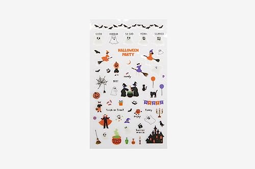Dailylike Aufkleber PVC Daily Sticker Halloween Formen und Designs sortiert 9 x 18,5 cm. von Dailylike