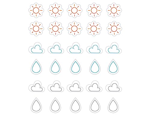 Dailylike Aufkleber Wetterpapier Linie 01 auf Blättern, Durchmesser 10 mm, 4 Blatt Dailylike Aufkleber Wetterpapier Linie 01 auf Blättern, Durchmesser 10 mm, 4 Blatt von Dailylike