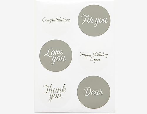 Dailylike Etiketten Haftpapier Nachricht Silber verschiedene Designs 10,8 x 15,5 cm 2 Blatt von Dailylike