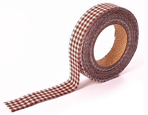 Dailylike Klebeband Baumwolle Gingham Check Brown 15 mm x 5 m von Dailylike