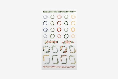 Dailylike PVC-Aufkleber für den täglichen Gebrauch, Blumendeko, verschiedene Formen und Designs, 9 x 18,5 cm. von Dailylike