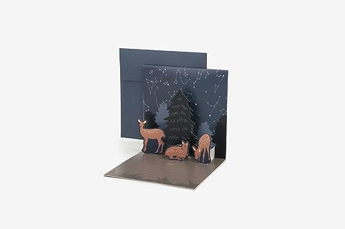 Dailylike Pop Up Deer Karte 11 x 11 cm, inklusive Umschlag 11,7 x 11,7 cm. von Dailylike