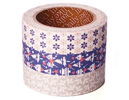 Dailylike Set mit 3 Klebebändern aus Baumwolle, Snowbell, 15 mm x 3 m. Dailylike Set mit 3 Klebebändern aus Baumwolle, Snowbell, 15 mm x 3 m. von Dailylike