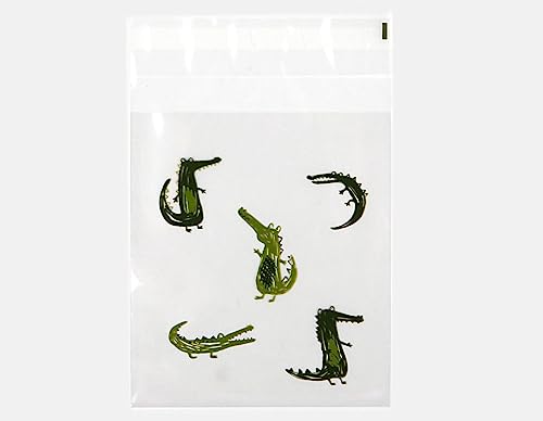 Dailylike Transparente Kunststoffumschläge, Krokodil, 10 x 11 cm, 10 Stück. von Dailylike