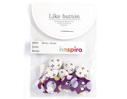 Set mit 10 Druckknöpfen aus Baumwolle Lucid, 18 mm/13 mm Set mit 10 Druckknöpfen aus Baumwolle Lucid, 18 mm/13 mm von Dailylike