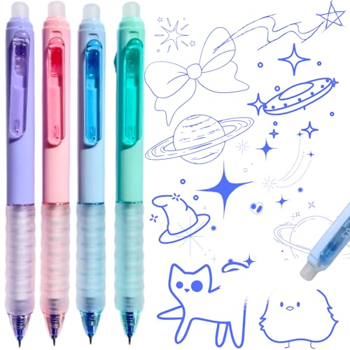 Dailyset 4 x radierbarer kugelschreiber, 0,5 mm blau, Tintenroller radierbar – Radierstift für Schule und Hausaufgaben – Saubere Notizen, Gelstifte radierbar, ab 7 Jahren Erasable Pens Dailyset 4 x radierbarer kugelschreiber, 0,5 mm blau, Tintenroller radierbar – Radierstift für Schule und Hausaufgaben – Saubere Notizen, Gelstifte radierbar, ab 7 Jahren Erasable Pens von Dailyset