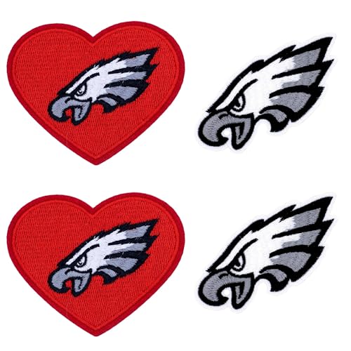 Rugby-Fans Lieblings-Team-Logo, zum Aufbügeln, Stickerei-Applikation für Kleidung, Rucksack, Hut, Jeans, DIY-Zubehör (4 Stück-Mix) von Dailyyart