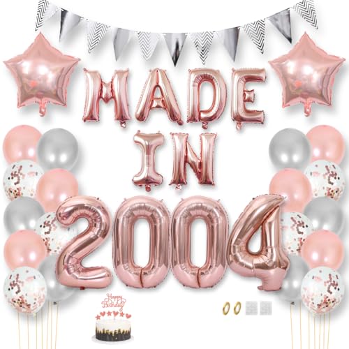 Daimay 21 Jahr Geburtstag Deko Frauen Mann MADE IN 2004 Luftballons Rosegold Geburtstagdeko Ballons Folienballons Luftballons Dreieckflagge Stern Mylar Foil Ballon Konfetti Luftballons Tortenaufsatz Daimay 21 Jahr Geburtstag Deko Frauen Mann MADE IN 2004 Luftballons Rosegold Geburtstagdeko Ballons Folienballons Luftballons Dreieckflagge Stern Mylar Foil Ballon Konfetti Luftballons Tortenaufsatz von Daimay
