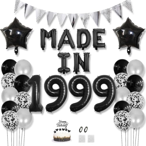Daimay 26 Jahr Geburtstag Deko Frauen Mann MADE IN 1999 Luftballons Schwarz Geburtstagdeko Ballons Folienballons Luftballons Dreieckflagge Stern Mylar Foil Ballon Konfetti Luftballons Tortenaufsatz Daimay 26 Jahr Geburtstag Deko Frauen Mann MADE IN 1999 Luftballons Schwarz Geburtstagdeko Ballons Folienballons Luftballons Dreieckflagge Stern Mylar Foil Ballon Konfetti Luftballons Tortenaufsatz von Daimay