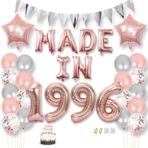 Daimay 29 Jahr Geburtstag Deko Frauen Mann MADE IN 1996 Luftballons Rosegold Geburtstagdeko Ballons Folienballons Luftballons Dreieckflagge Stern Mylar Foil Ballon Konfetti Luftballons Tortenaufsatz Daimay 29 Jahr Geburtstag Deko Frauen Mann MADE IN 1996 Luftballons Rosegold Geburtstagdeko Ballons Folienballons Luftballons Dreieckflagge Stern Mylar Foil Ballon Konfetti Luftballons Tortenaufsatz von Daimay