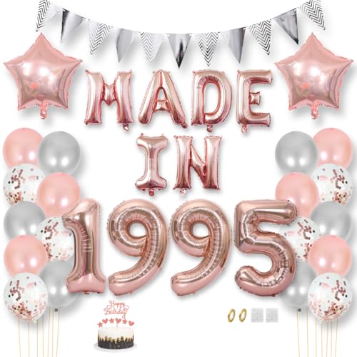 Daimay 30 Jahr Geburtstag Deko Frauen Mann MADE IN 1995 Luftballons Rosegold Geburtstagdeko Ballons Folienballons Luftballons Dreieckflagge Stern Mylar Foil Ballon Konfetti Luftballons Tortenaufsatz Daimay 30 Jahr Geburtstag Deko Frauen Mann MADE IN 1995 Luftballons Rosegold Geburtstagdeko Ballons Folienballons Luftballons Dreieckflagge Stern Mylar Foil Ballon Konfetti Luftballons Tortenaufsatz von Daimay