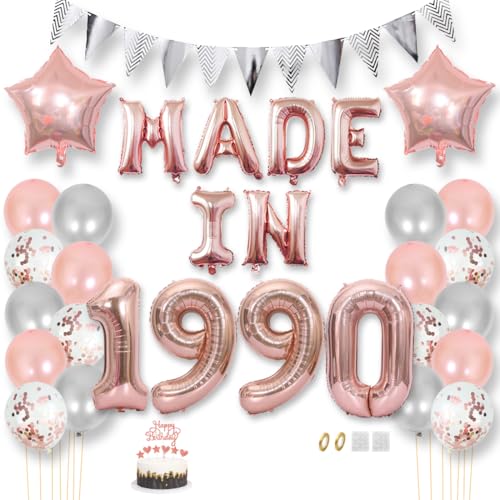 Daimay 35 Jahr Geburtstag Deko Frauen Mann MADE IN 1990 Luftballons Rosegold Geburtstagdeko Ballons Folienballons Luftballons Dreieckflagge Stern Mylar Foil Ballon Konfetti Luftballons Tortenaufsatz Daimay 35 Jahr Geburtstag Deko Frauen Mann MADE IN 1990 Luftballons Rosegold Geburtstagdeko Ballons Folienballons Luftballons Dreieckflagge Stern Mylar Foil Ballon Konfetti Luftballons Tortenaufsatz von Daimay