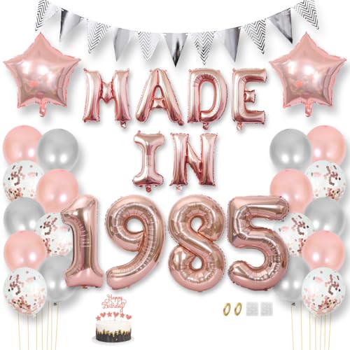 Daimay 40 Jahr Geburtstag Deko Frauen Mann MADE IN 1985 Luftballons Rosegold Geburtstagdeko Ballons Folienballons Luftballons Dreieckflagge Stern Mylar Foil Ballon Konfetti Luftballons Tortenaufsatz Daimay 40 Jahr Geburtstag Deko Frauen Mann MADE IN 1985 Luftballons Rosegold Geburtstagdeko Ballons Folienballons Luftballons Dreieckflagge Stern Mylar Foil Ballon Konfetti Luftballons Tortenaufsatz von Daimay