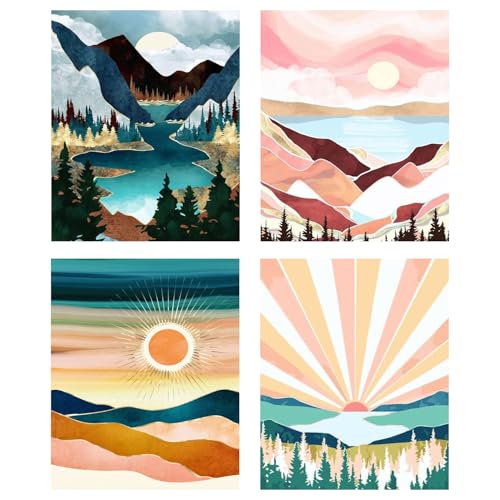 4 Stück Malen Nach Zahlen Landschaft, Paint by Numbers, Malen Nach Zahlen Erwachsene, Paint by Numbers Adult für Geschenk und Home Decor 30x40cm Rahmenlos 4 Stück Malen Nach Zahlen Landschaft, Paint by Numbers, Malen Nach Zahlen Erwachsene, Paint by Numbers Adult für Geschenk und Home Decor 30x40cm Rahmenlos von Daisen Art