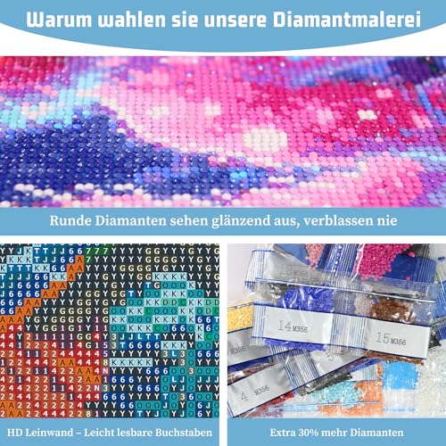 Daisen Art 2 Pack Diamond Painting Kits,Diamont Painting Set,5D Diamant Painting Bilder,DIY Gem Art for Gift Home Wall Decor(30x40cm) von Daisen Art