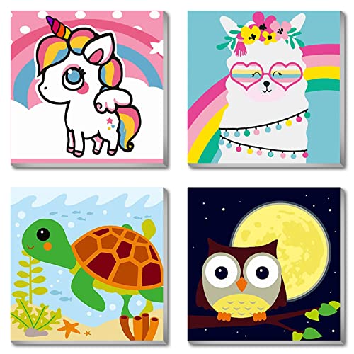 Daisen Art 4 Stück Malen Nach Zahlen Kinder mit Rahmen,DIY Tiere Malen Nach Zahlen - Perfekte Kunstgeschenke für Jungen und Mädchen im Alter von 6+ 20x20cm Daisen Art 4 Stück Malen Nach Zahlen Kinder mit Rahmen,DIY Tiere Malen Nach Zahlen - Perfekte Kunstgeschenke für Jungen und Mädchen im Alter von 6+ 20x20cm von Daisen Art