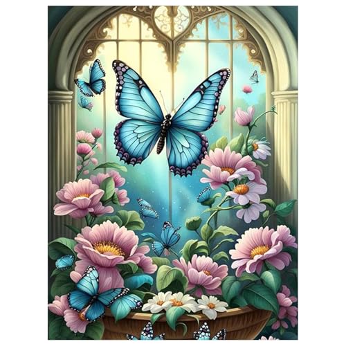 Daisen Art Diamond Painting Schmetterling - Diamant Bilder, Blumen für Erwachsene, Geschenk und Zuhause Wanddekoration 30x40cm von Daisen Art