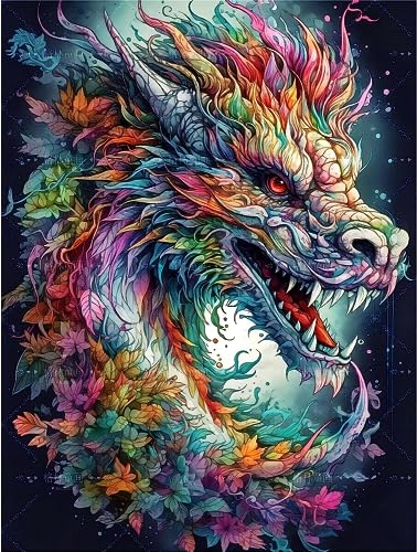 Daisen Art Dragon Diamond Painting Kits,Diamant Painting Erwachsene,DIY 5D Diamant Painting Bilder,Diamont Painting Set for Gift Home Wall Decor(30x40cm) von Daisen Art