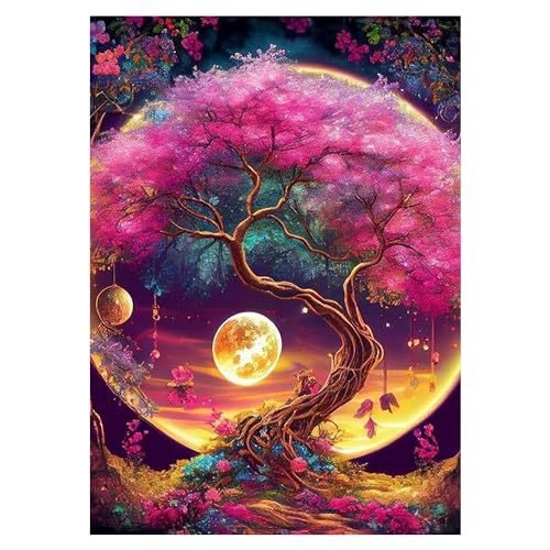 Daisen Art Malen Nach Zahlen Erwachsene,Paint by Numbers Kits for Adults,Tree of Life Malen Nach Zahlen Leinwand,DIY Oil Painting Kit for Beginners and Adults with 3 Brushes Without Frame 40x50 cm von Daisen Art