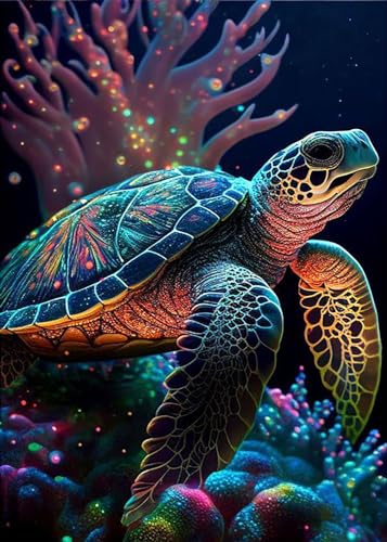 Daisen Art Sea Turtle Diamond Painting Kits,Meeresschildkröte Diamont Painting Erwachsene,DIY 5D Diamant Painting Set Schildkröte Bilder for Gift Home Wall Decor(30x40cm) von Daisen Art