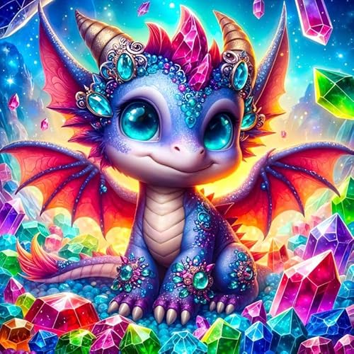 Drache Diamond Painting Kits,DIY Drache 5D Diamant Painting Erwachsene, Drache Diamant Painting Set for Gift Home Wall Decor (35x35cm) von Daisen Art