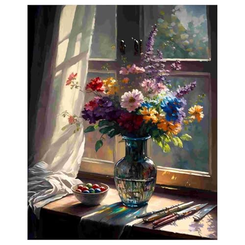 Malen Nach Zahlen Blumen, Paint by Numbers Adult Blumen, Malen Nach Zahlen Erwachsene für Geschenk und Home Decor 40x50cm Rahmenlos Malen Nach Zahlen Blumen, Paint by Numbers Adult Blumen, Malen Nach Zahlen Erwachsene für Geschenk und Home Decor 40x50cm Rahmenlos von Daisen Art