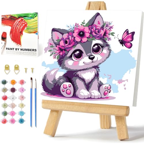Malen Nach Zahlen mit Rahmen und Box Tiere Malen Nach Zahlen Kleines Format Paint by Number Kids Malen Nach Zahlen ab 5 7 8 9 10 Junge Hund 20x20 cm Malen Nach Zahlen mit Rahmen und Box Tiere Malen Nach Zahlen Kleines Format Paint by Number Kids Malen Nach Zahlen ab 5 7 8 9 10 Junge Hund 20x20 cm von Daisen Art
