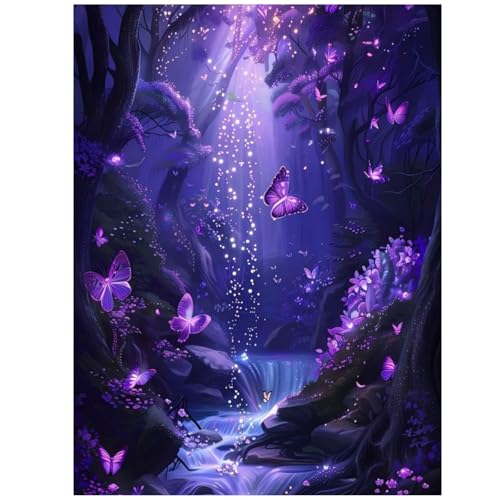 Schmetterling Diamond Painting Kits, 5D Diamant Painting Erwachsene, Diamant Painting Set for Gift Home Wall Decor 30x40 cm von Daisen Art