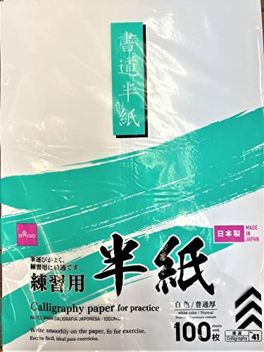 100 Blatt Japanische Chinesische Kalligraphie Reispapier von Daiso