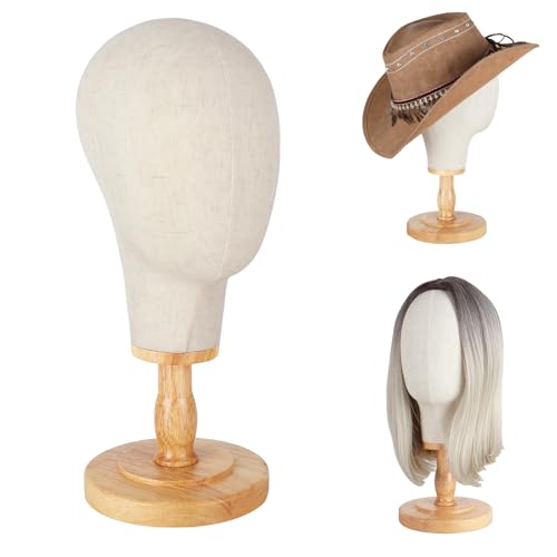 DaizySight Standfester Perückenkopf, 21"/54cm Mannequin Köpfe Perückenständer für Presentation von Mützen und Hüten, Perrückenträger Puppenkopf Dekokopf, Perückenständer DaizySight Standfester Perückenkopf, 21"/54cm Mannequin Köpfe Perückenständer für Presentation von Mützen und Hüten, Perrückenträger Puppenkopf Dekokopf, Perückenständer von DaizySight