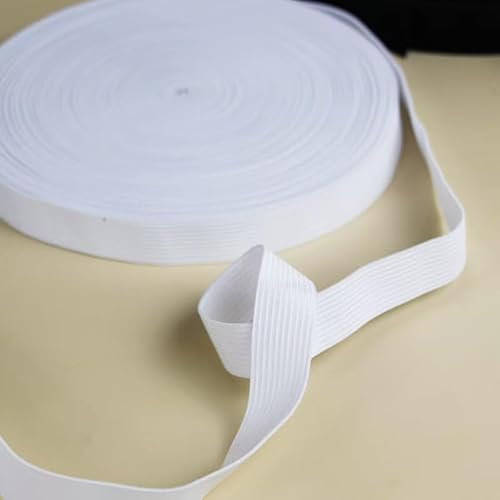 Elastisches Band zum Nähen, 1,5 cm x 30 m, Polyester, maschinenwaschbar, flach, dick, DIY-Kleidung, verstellbares Stretch-Nähmaterial, Weiß, 30 Stück Elastisches Band zum Nähen, 1,5 cm x 30 m, Polyester, maschinenwaschbar, flach, dick, DIY-Kleidung, verstellbares Stretch-Nähmaterial, Weiß, 30 Stück von Dajiaxingxing